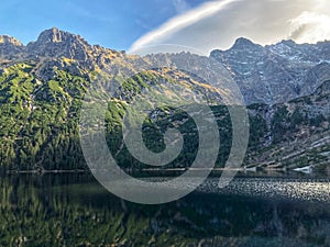 Mountains, Snow, Sunshine and Transparent Water in one Frame