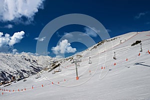 Mountains with snow in winter