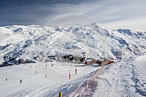 Mountains with snow in winter