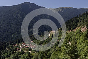 In the mountains of South Pindus, Greece on a summer day