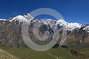 Mountains. Stepantsminda village. Georgia. photo