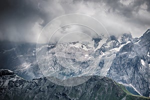 Mountains stormy weather