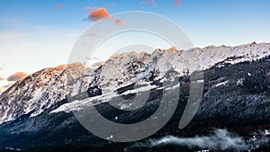 Mountains in Styria Bad Mitterndorf Alps sunset