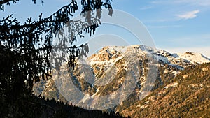 Mountains in Styria Bad Mitterndorf Alps sunset