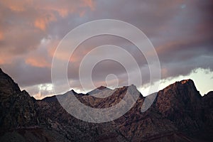 Mountains at sunset