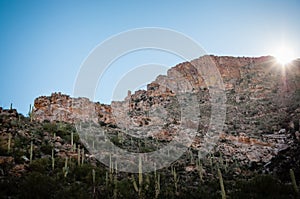 The mountains that surround Sabino Canyon