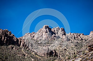 The mountains that surround Sabino Canyon