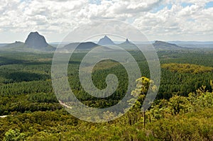 Mountains Tibberoowuccum, Tibrogargan, Cooee, Beerwah, Coonowrin