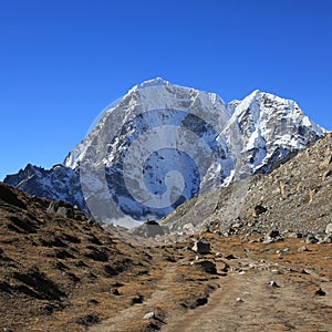 Mountains Tobuche and Tabuche seen from Lobuche photo