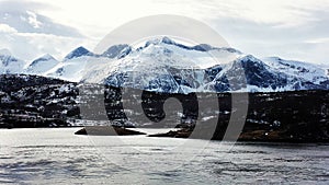 Mountains in Troms fjord