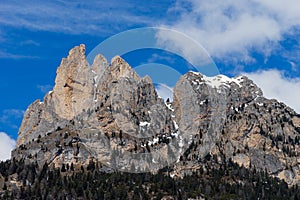 Mountains in the Valley di Fassa near Pozza di Fassa Trentino It