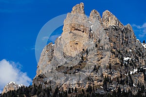 Mountains in the Valley di Fassa near Pozza di Fassa Trentino It