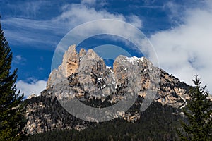 Mountains in the Valley di Fassa near Pozza di Fassa Trentino It