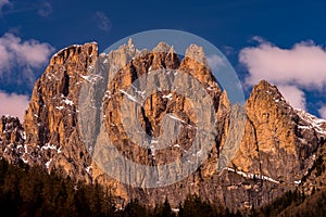 Mountains in the Valley di Fassa near Pozza di Fassa Trentino Italy