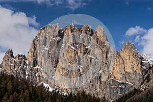 Mountains in the Valley di Fassa near Pozza di Fassa Trentino It photo