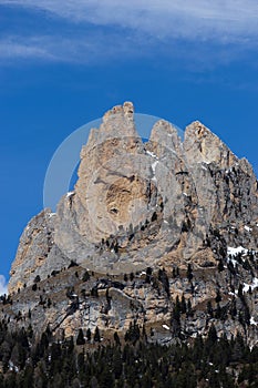 Mountains in the Valley di Fassa near Pozza di Fassa Trentino It photo