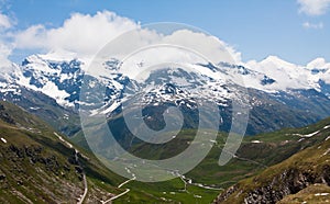 Mountains and Valley. French Alps