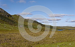 Mountains, Valley\'s and Water in the North Lochs area of the Isle of Lewis in the Outer Hebrides