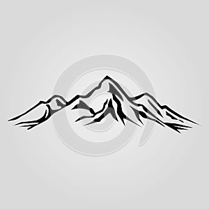 Mountains vector icon. Illustraion. Eps 10 photo