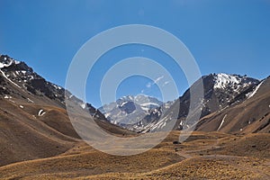 Mountains view at Aconcagua Park, Mendoza, Argentina photo