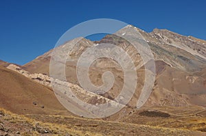 Mountains view at Aconcagua Park, Mendoza, Argentina photo