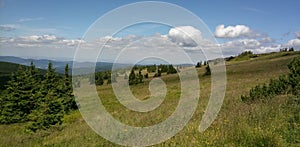 Mountains and view of the country and sky in Czech Republik