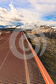 Mountains view from Dalsnibba viewpoint, Norway