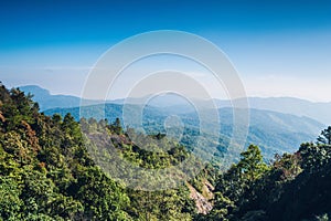 Mountains view at Doi Intanon national park