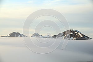 The mountains view in Greenland photo