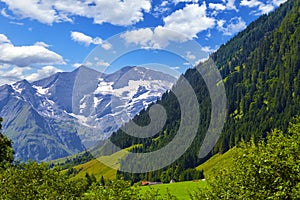 Mountains view from Grossglockner Alpine Road, Austria.