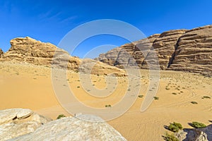 Mountains of Wadi Rum desert