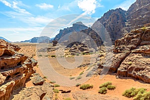 Mountains of Wadi Rum desert