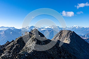 Mountains in Wallis Alps Switzerland photo