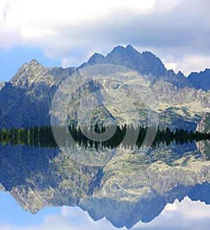 Mountains with water reflection