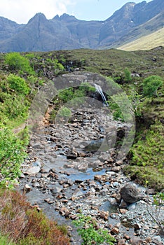 Mountains and Waterfall on Isle of Skye