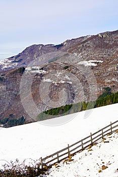 In the mountains of Western Serbia in winter.