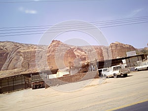 Mountains with white mudd.blue sky