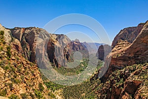 Mountains in Zion National Park in Utah