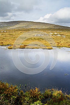 Mountainside Lake in Winter