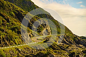 Mountainside with road, Andoya Norway