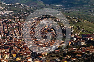 Mountainside town of Cammarata, Sicily, Italy