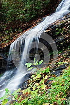 Mountainside waterfall