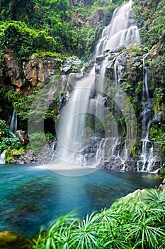 Mountainside waterfall