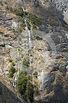 Mountainside Waterfall