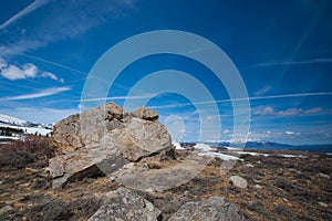 Mountaintop Boulder in Sierra Nevada