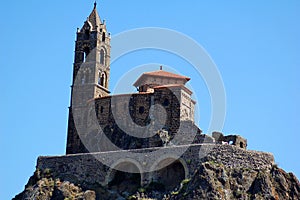 Mountaintop cathedral in France