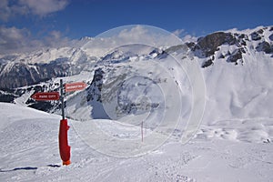 Mountaintop signpost