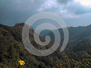 Mountaintop view. bandung, Indonesia