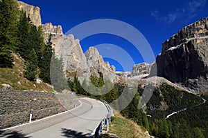The mountaintops of the Dolomites