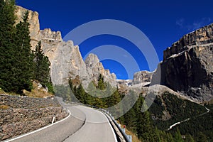 The mountaintops of the Dolomites